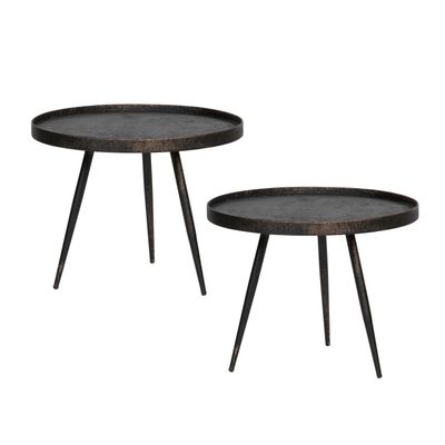 WOOOD Bounds Sidobord L Trä/Metall Antik Guld 44x58 cm 2 st