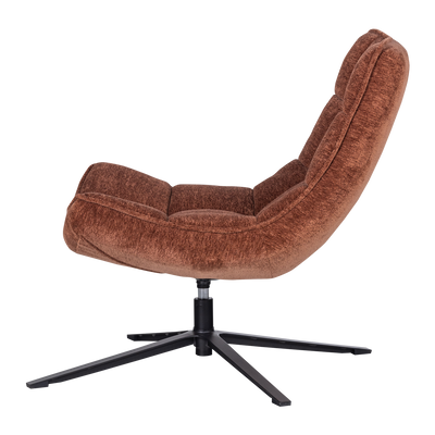 WOOOD Maudi Snurrfåtölj i Brun Chenille