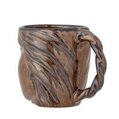 Bloomingville Reeha Mugg, Brun, Stengods - 8-pack