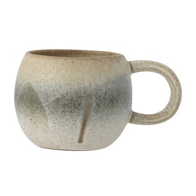 Bloomingville Elia Mugg, Grön, Stengods - 12-pack