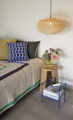 Hübsch Split pall triple natur Ø35 x H55 cm