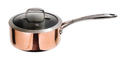 Ronneby Bruk, Kopparkastrull 2 L med Glaslock 18 cm