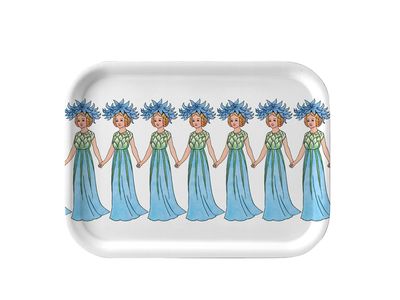 Design House Stockholm Elsa Beskow Serveringsbricka Cornflower 20x27 cm