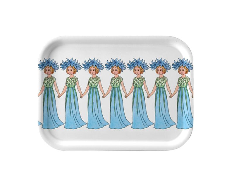 Design House Stockholm Elsa Beskow Serveringsbricka Cornflower 20x27 cm