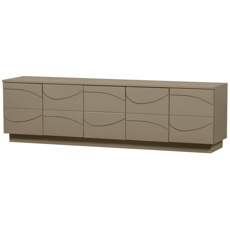 WOOOD TEO TV-bänk i FSC-certifierad furu, lerfärgad