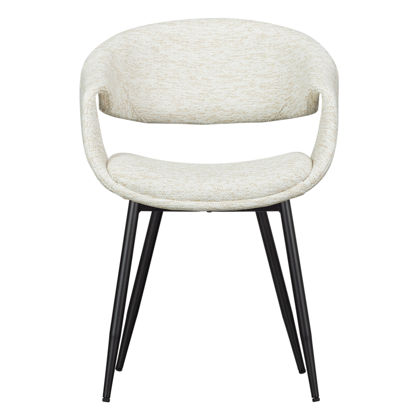 WOOOD Yossi Matstol i Naturlig Färg med Svart Metallben 2 st