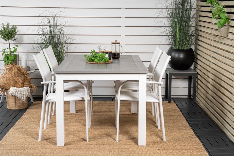 Venture Home Matgrupp Albany med stolarna Santorini