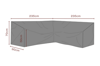 Brafab Möbelskydd Hörnsoffa 235/235x70 cm Premium