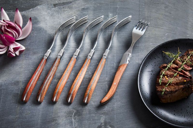 Laguiole By Hâws grillgaffel 6 delar rosenträ