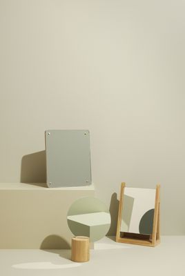 Hübsch Smize Bordsspegel Naturell 25x9xh30cm