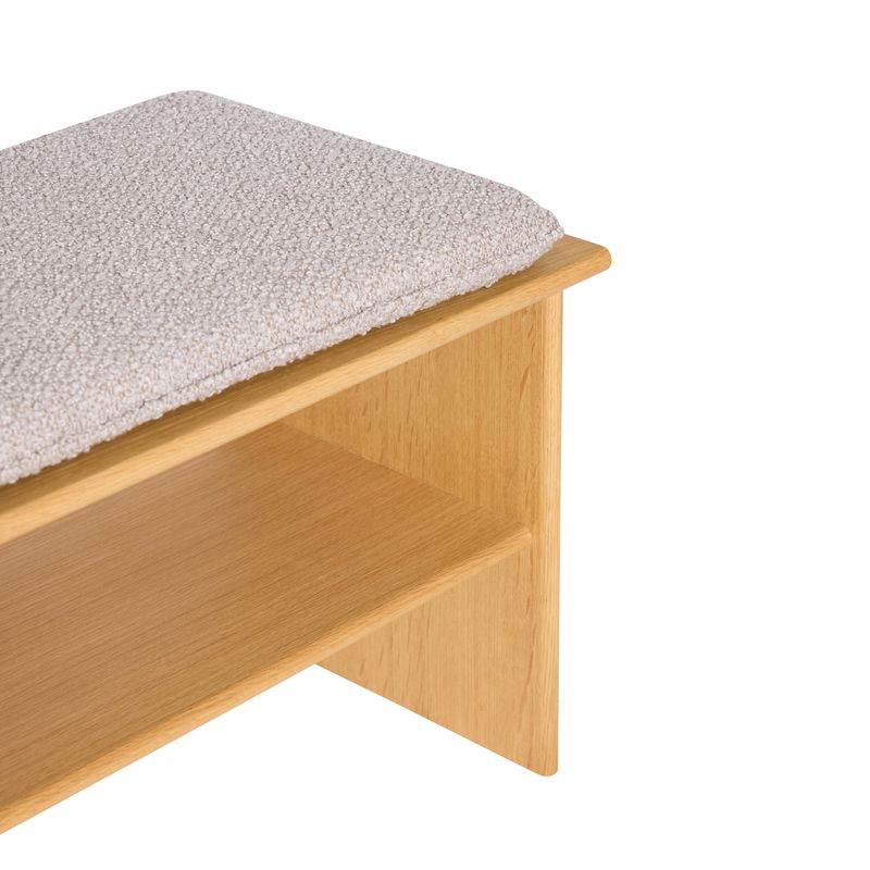 Hübsch Layer bänk ljusgrå 132 x 40 x H47 cm