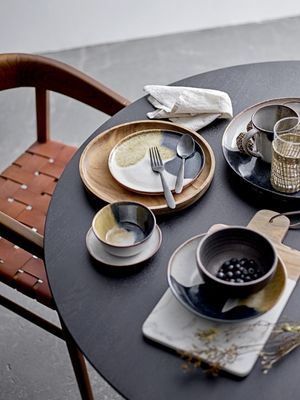 Bloomingville Frea Bestickset, Svart, Rostfritt Stål, 48 delar
