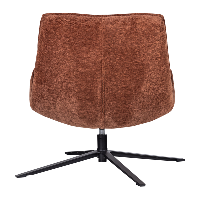 WOOOD Maudi Snurrfåtölj i Brun Chenille