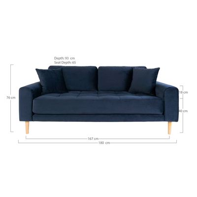 House Nordic Lido 2,5-sits soffa Blå