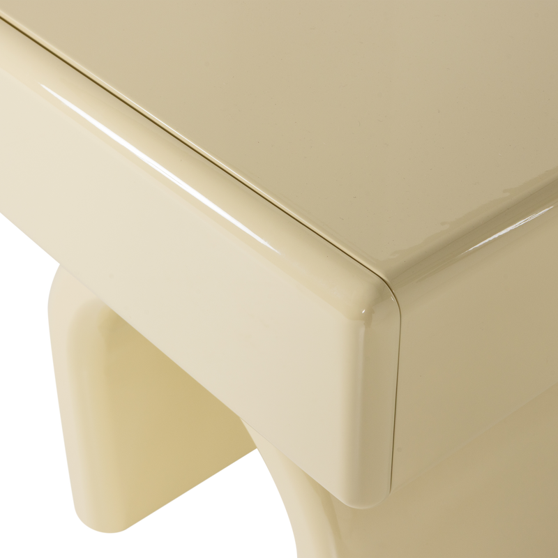 WOOOD Zorel Sängbord i Högglans Mjukrosa