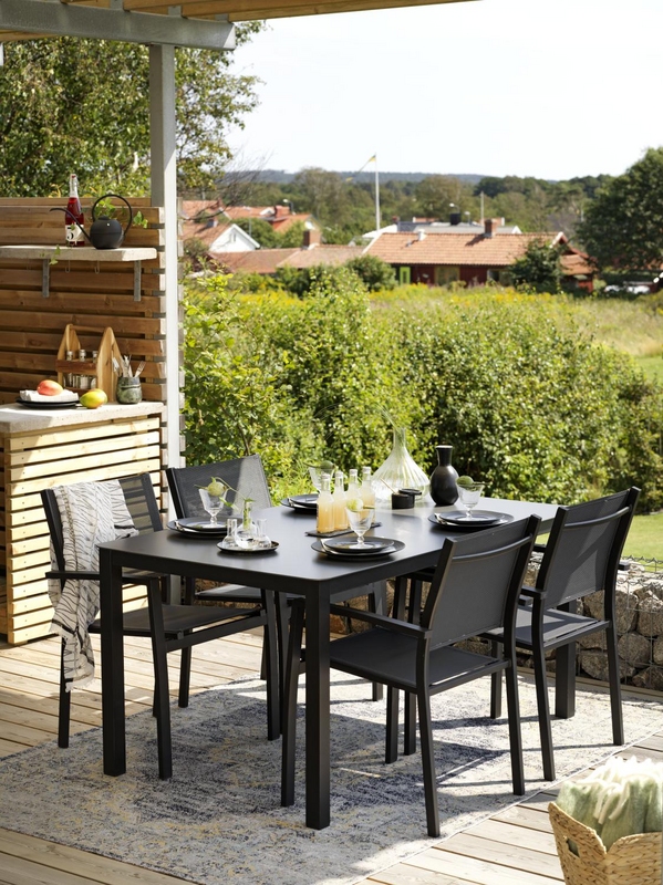 Brafab Amarante Utomhusmatta 160x230 cm Ljusblå/Grå