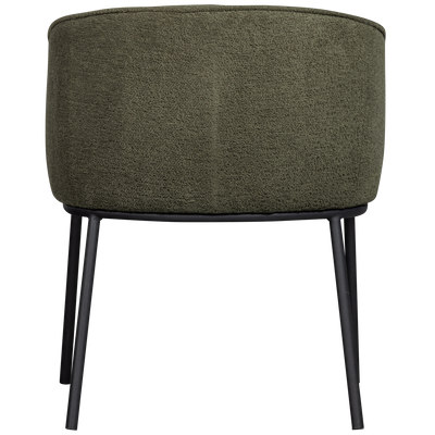 WOOOD Leon Matstol i Skogsgrön Bouclé