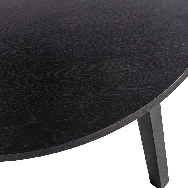 WOOOD Lange Jan Utdragbart Runt Matbord i Ek Blacknight