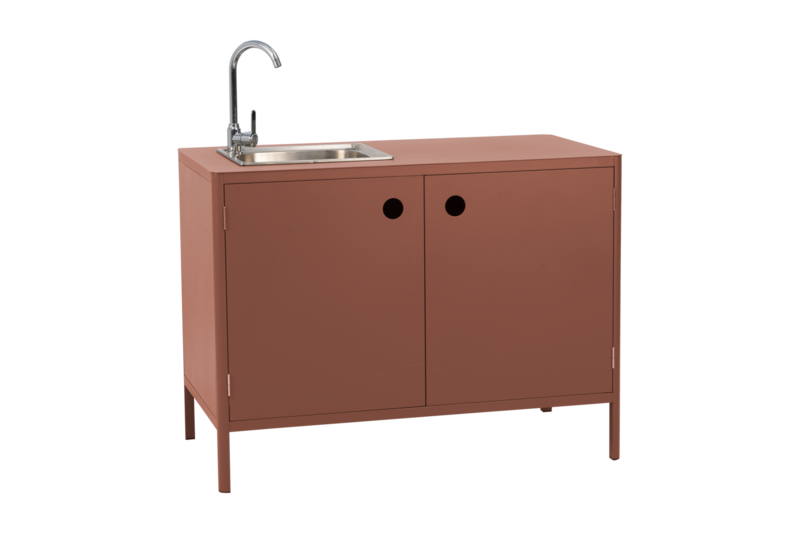 Brafab Kelia utekök med vask och kran Zin Red