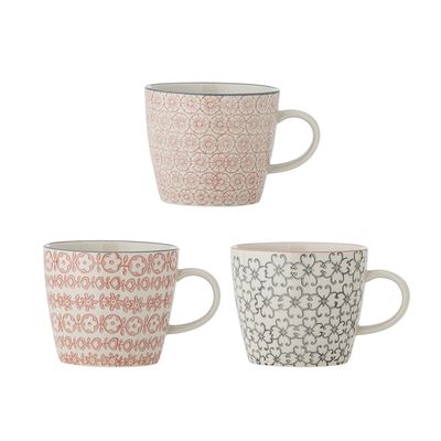 Bloomingville Cécile Mugg, Rose, Stengods - 24-pack