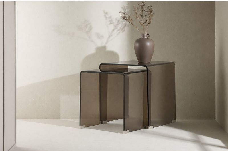 Venture Home Telemark Sidobord Table 1: 42 x 42cm, Table 2: 36 x 36cm Brun