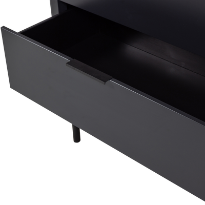 WOOOD Gunnar Byrå med Lådor i Matt Svart Furu