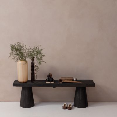 WOOOD Clyde Bänk i Återvunnet Mangoträ, Mörkbrun