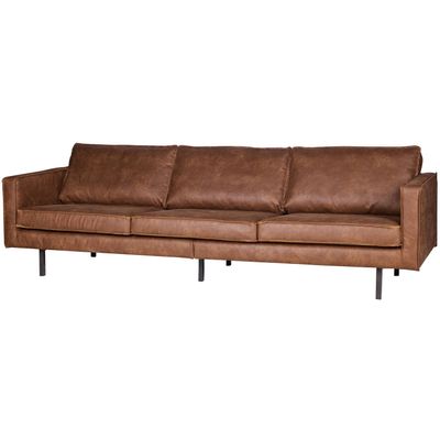 WOOOD RODEO 3-SITS SOFFA ECO LÄDER Konjak