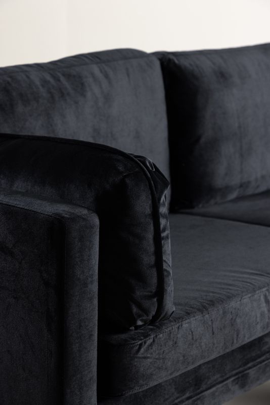 Venture Home Boom 3-Sits Soffa i Svart Sammet
