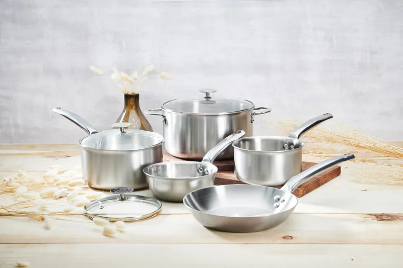 De Buyer Alchimy grytset med glaslock 8 delar