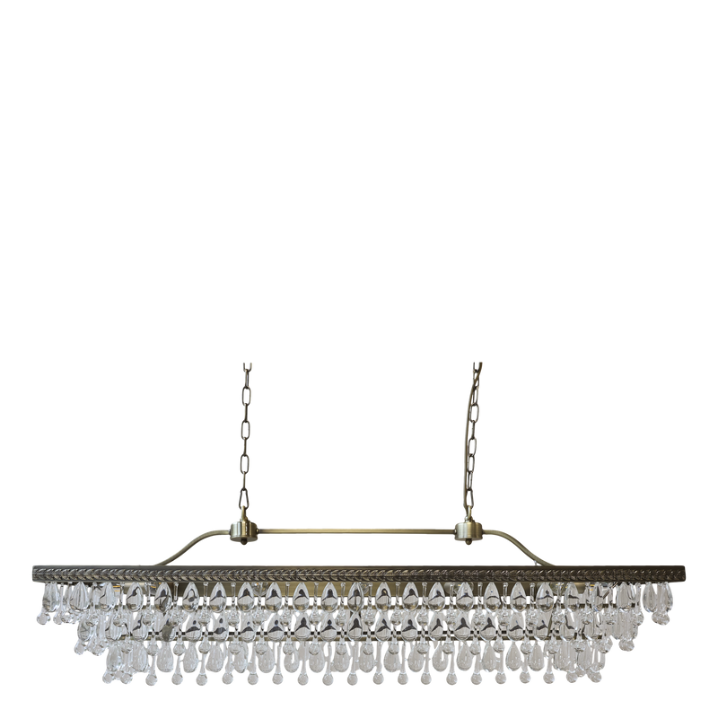 Chiq Antique Versailles Ljuskrona med droppformade glasprismor