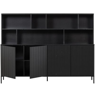 WOOOD New Gravure Väggskåp i svart furu