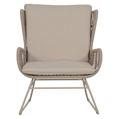 WOOOD Grace Loungestol i Stål och Tyg - Sand 2 st