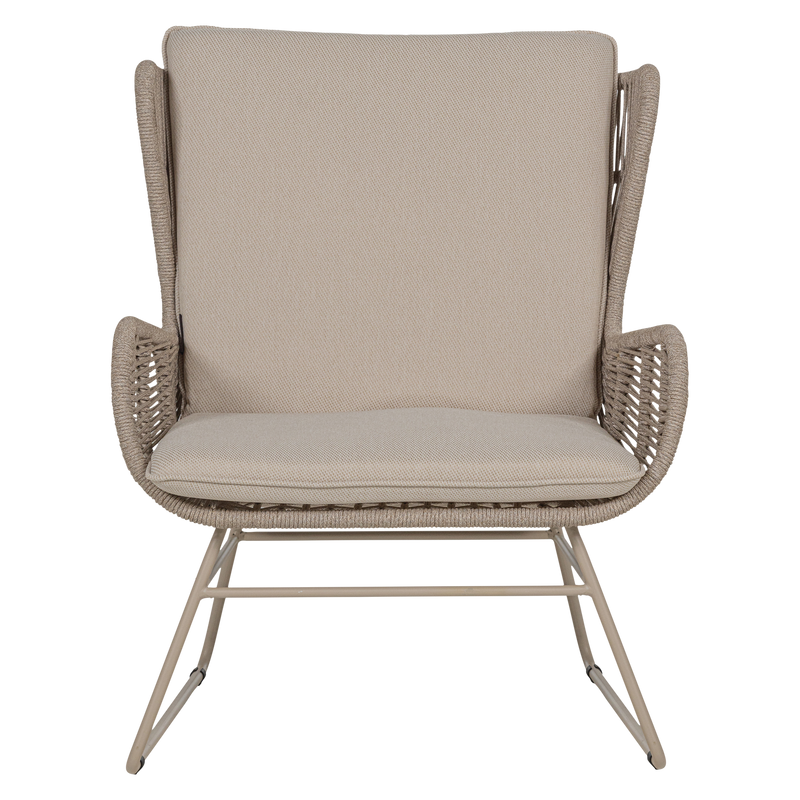 WOOOD Grace Loungestol i Stål och Tyg - Sand 2 st