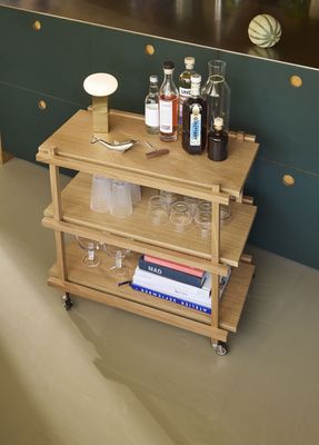 Hübsch Low Portable Lamp Mässing