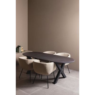 WOOOD Leon Matstol i Boucle Naturmelange