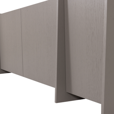 WOOOD BROCK TV-bänk 200 cm Askfanér Varmgrå [FSC]