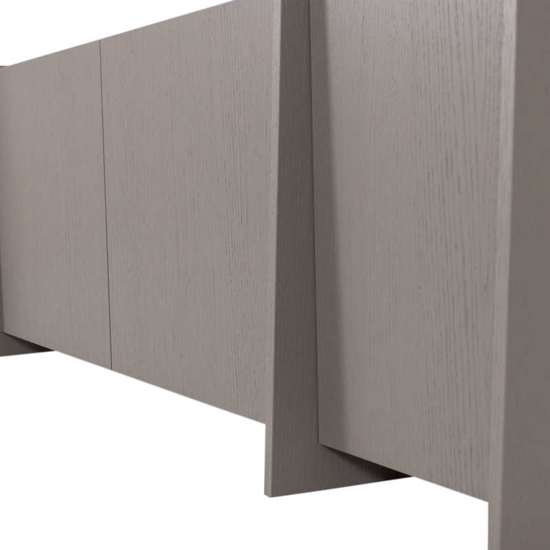 WOOOD BROCK TV-bänk 200 cm Askfanér Varmgrå [FSC]