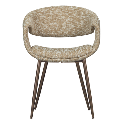 WOOOD Yossi Matstol Sand med Metallben Koppar 2 st