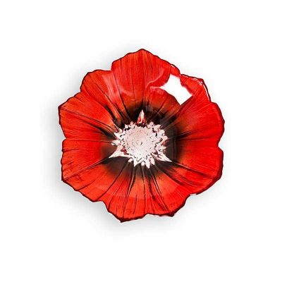 Målerås Poppy, skål, liten, röd/svart