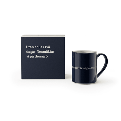 Design House Stockholm Astrid Lindgren mugg "Utan snus i två dagar" Nr. 12