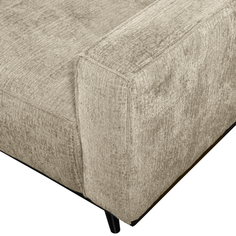 WOOOD STATEMENT 3-sits Soffa 230 cm Struktur Velvet Wheatfield