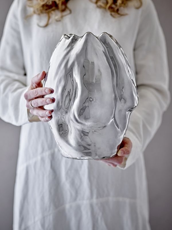 Bloomingville Bobby vas, silver, stengods