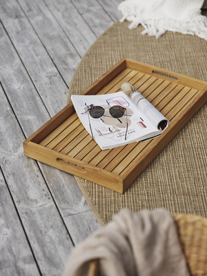 Brafab Turin serveringsbricka i natur teak