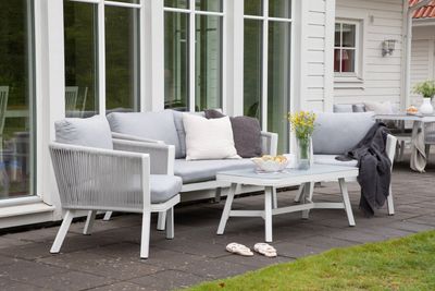 Venture Home Virya Soffgrupp i Vit Aluminium