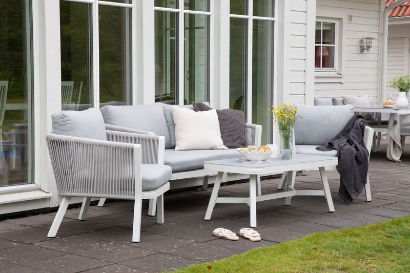 Venture Home Virya Soffgrupp i Vit Aluminium