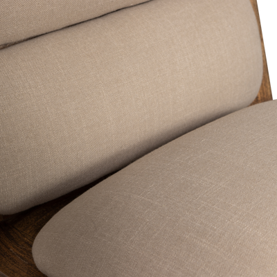 WOOOD Opulent Fåtölj i Bouclé och Trä