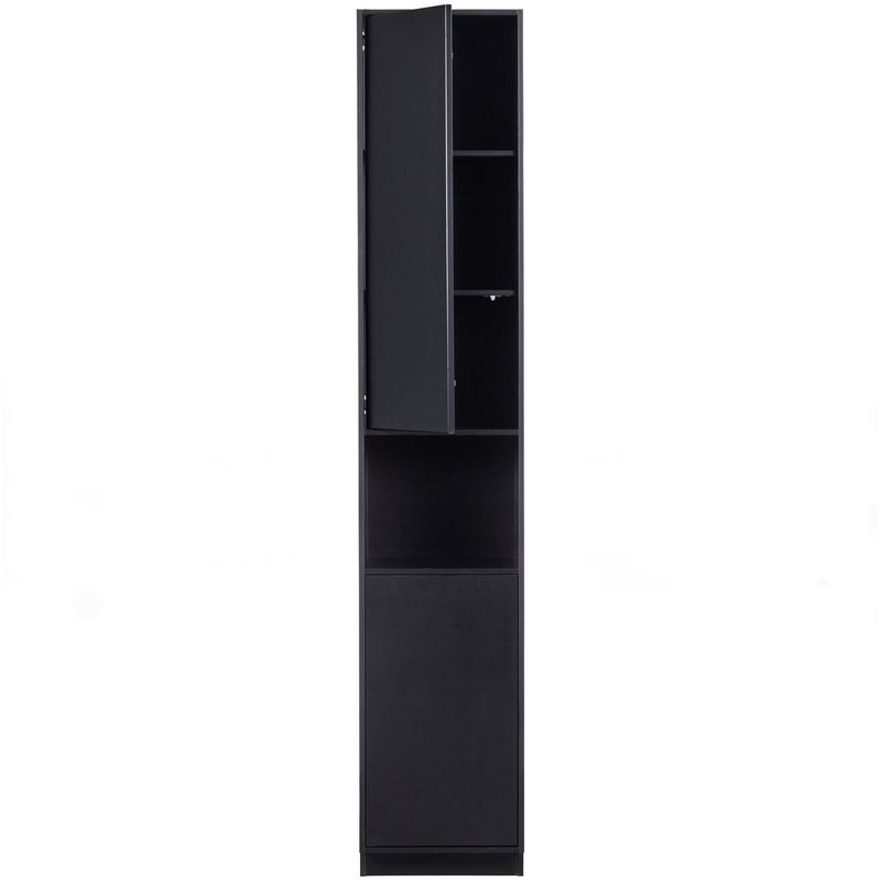 WOOOD FINCA Förvaringsskåp 40 cm Massivt Furu Djupsvart