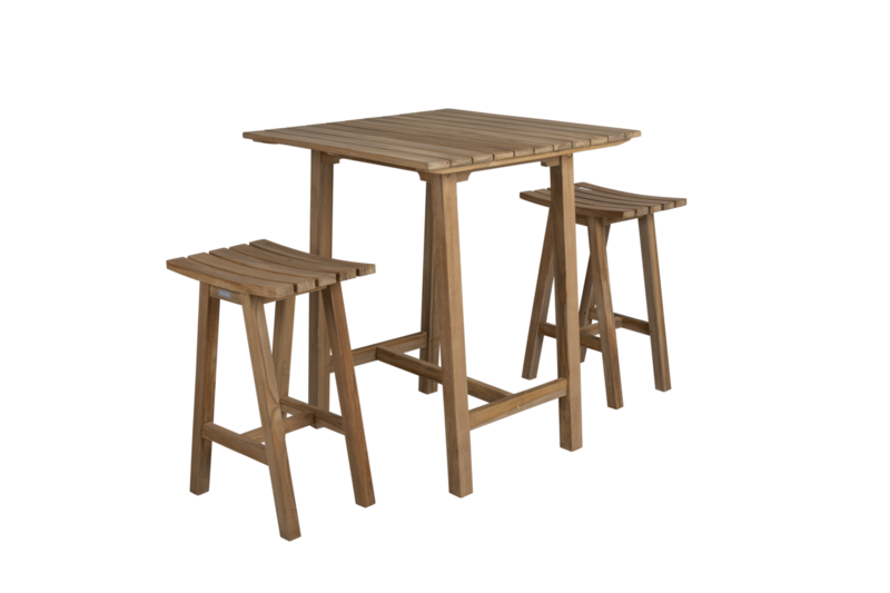 Brafab Keros Barbord 80x80 cm i Natur Teak