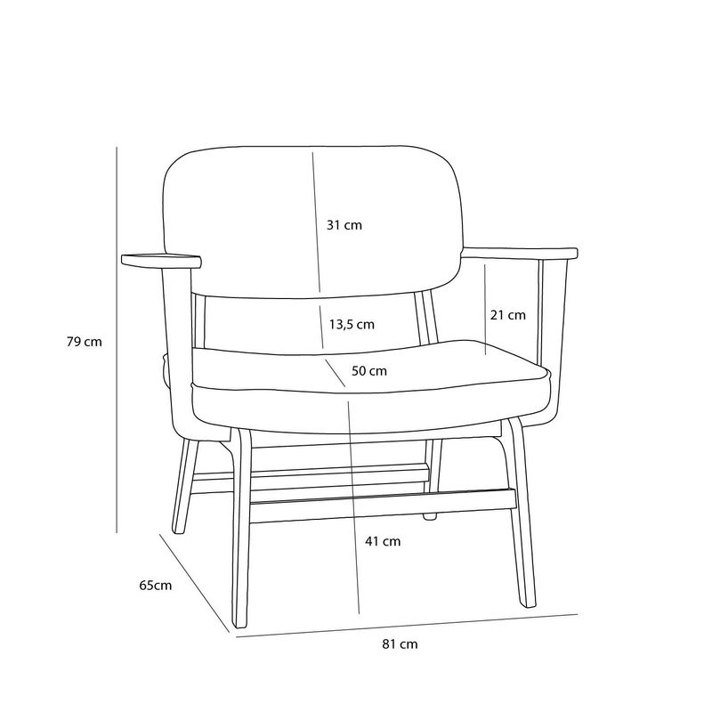 Hübsch Haze Loungestol Mörkbrun